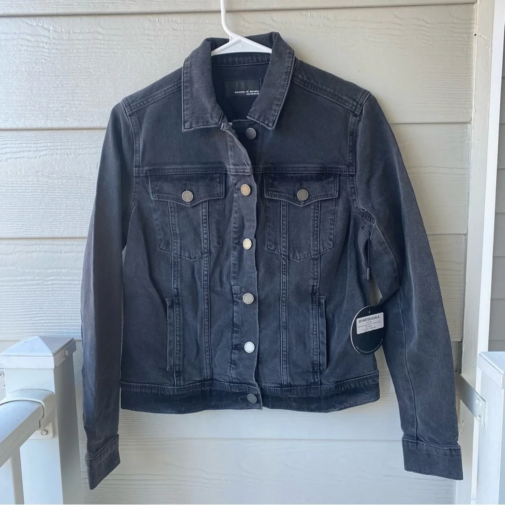 ARTICLES OF SOCIETY Washed Black Denim Taylor Jacket - Picture 1 of 10